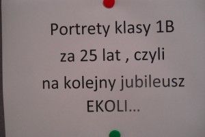 Jubileusz EKOLI za 25 lat - portrety uczniów kl. 1b