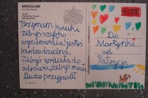 Klasa 2b - Tydzień Życzliwości - kartki do Martynki i Tobiasza